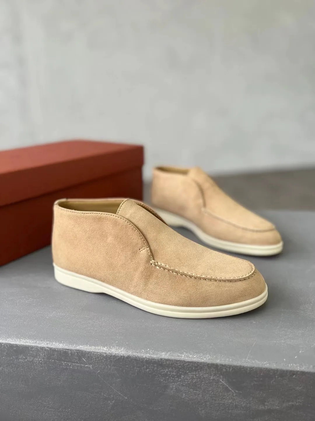 Loro Piana Open Walk Boots Sandstone – FAE9959 - Image 3