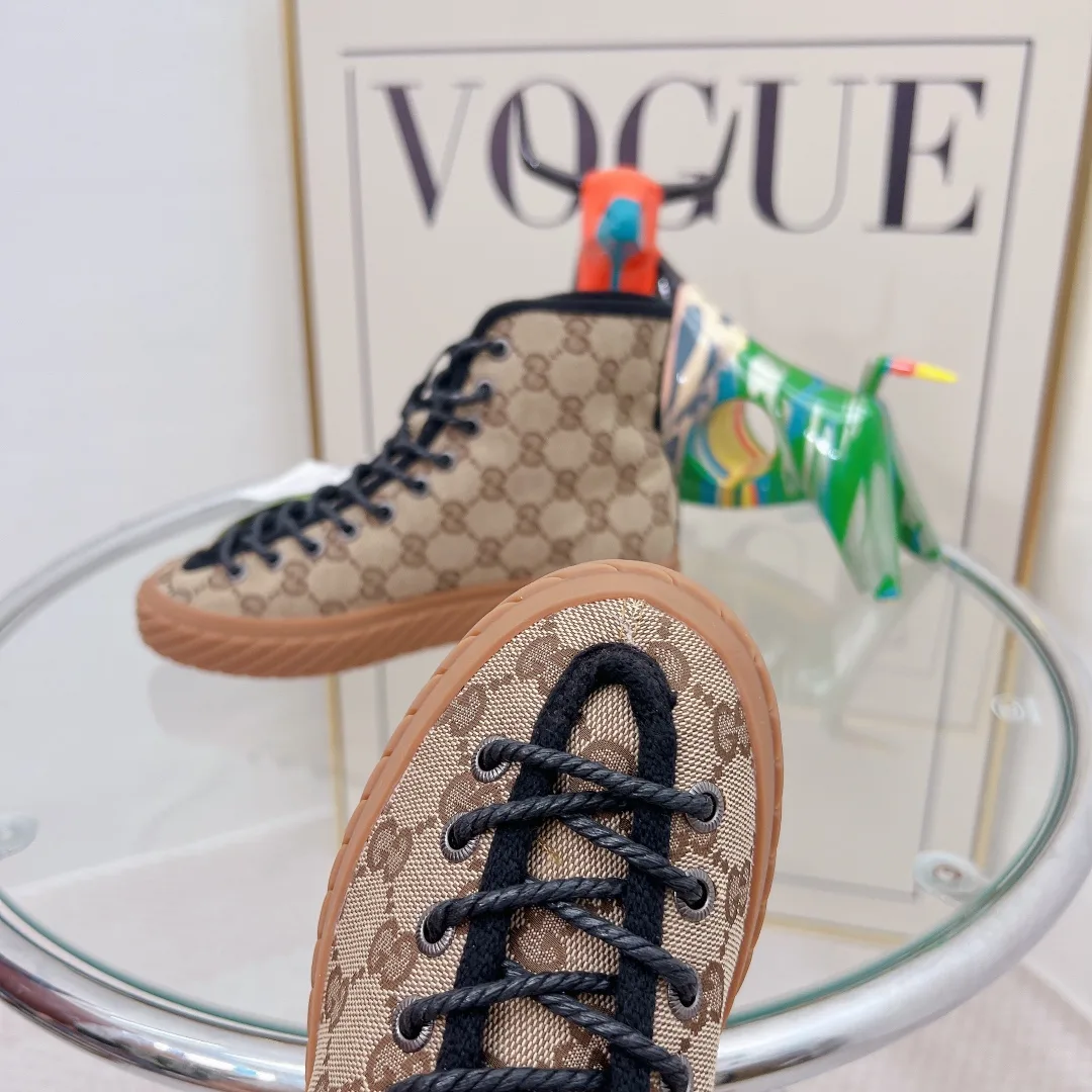 Gucci Women’s High-Top Maxi GG Sneaker Grey - Image 9