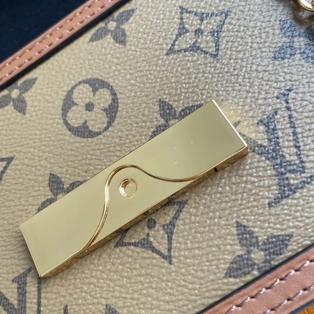 Louis Vuitton Dauphine Chain Wallet Combines Monogram And Monogram Reverse Canvas By Nicolas Ghesquière - Image 6