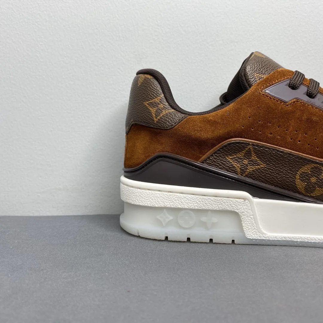 Louis Vuitton Trainer Sneaker Monogram Canvas Brown Virgil Abloh - Image 9