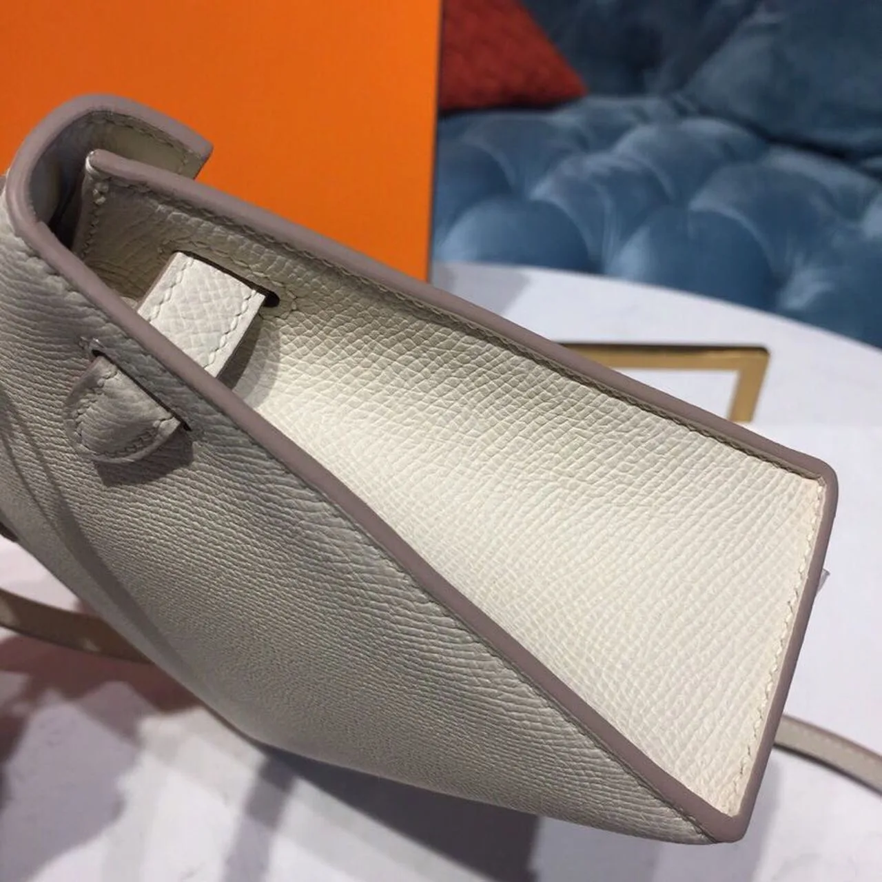 Hermes Mini Kelly Craie Gold-Toned Hardware / - Image 6