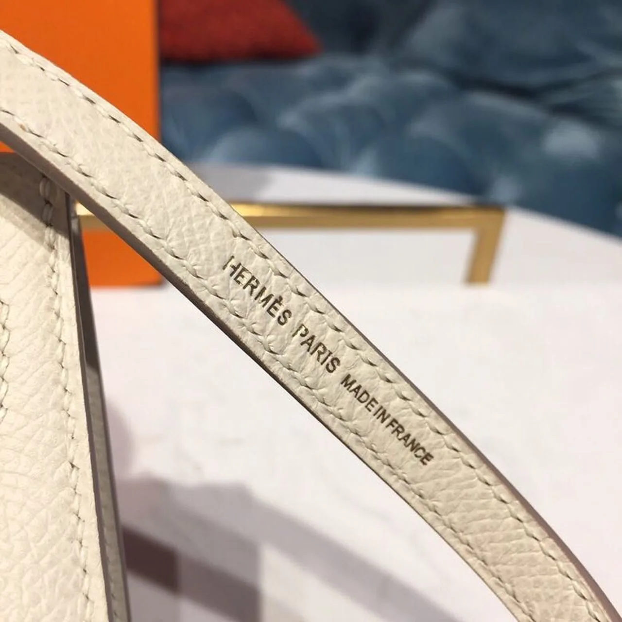Hermes Mini Kelly Craie Gold-Toned Hardware / - Image 11