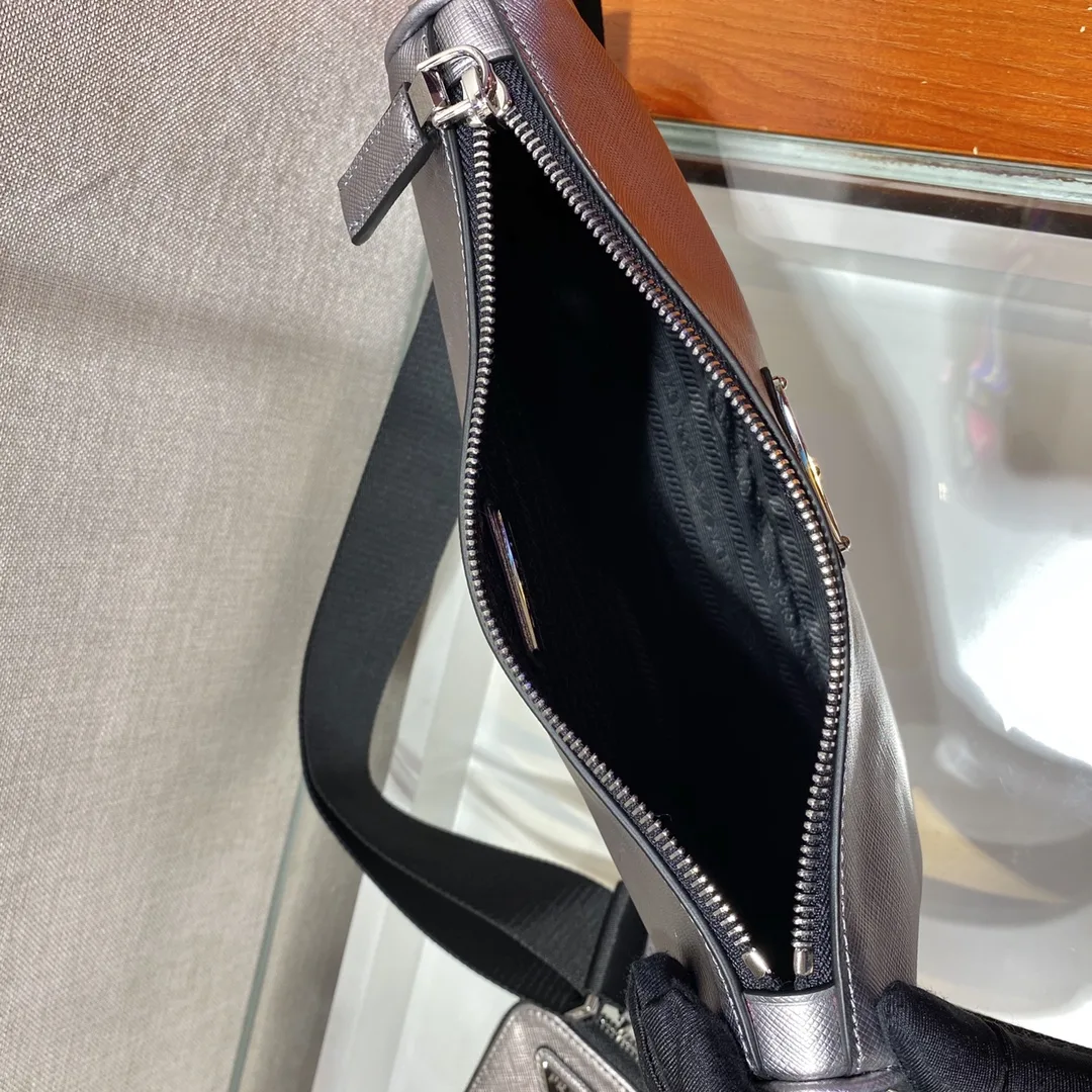 Prada Re-Nylon And Saffiano Shoulder Bag Black - Image 4