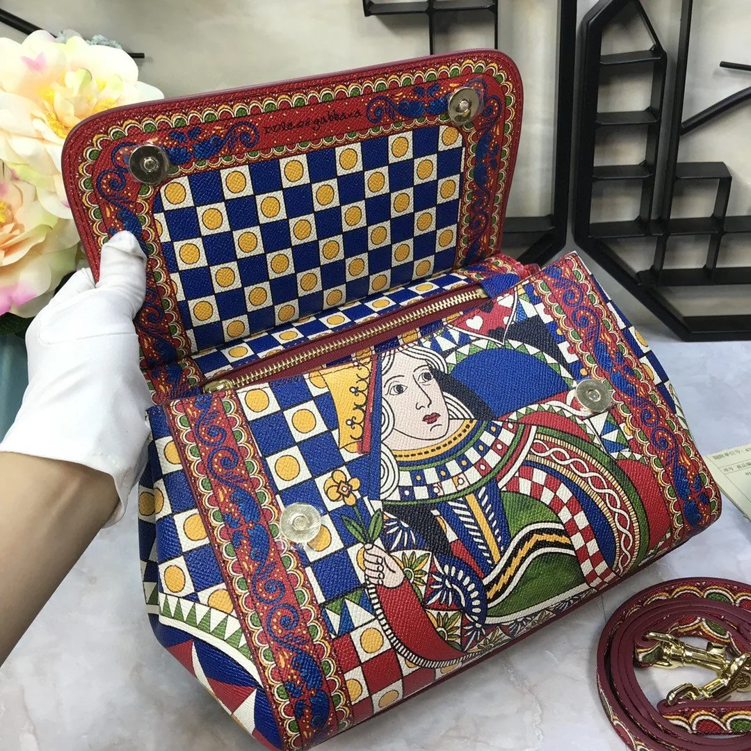 Dolce & Gabbana 90s Sicily Bag With Logo Print Multicolor / DG - Image 4