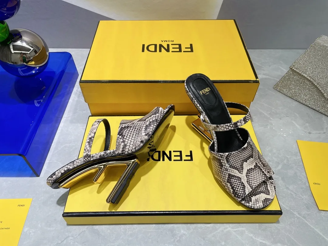 Alternative view of Fendi First Brown Python High-Heeled Sandals 8R8212AAEBF0RR7