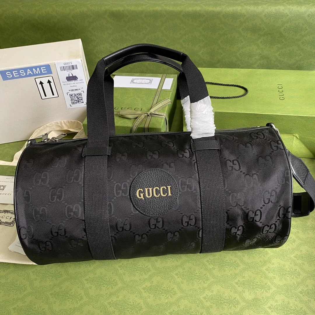 Gucci Off The Grid Duffle Bag Black GG Nylon / - Image 3