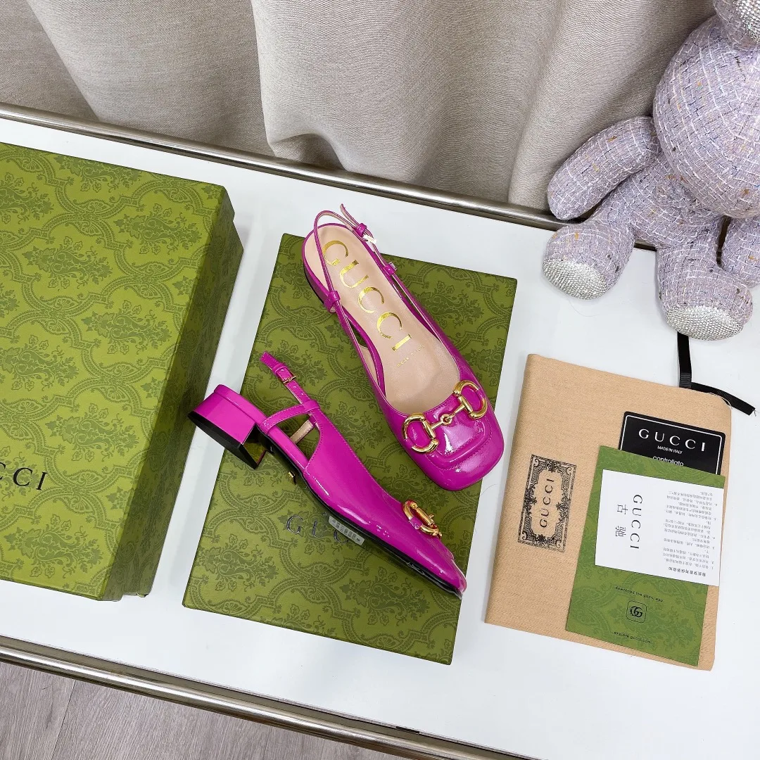 Gucci Women’s Slingback With Horsebit Dark Pink - Image 2
