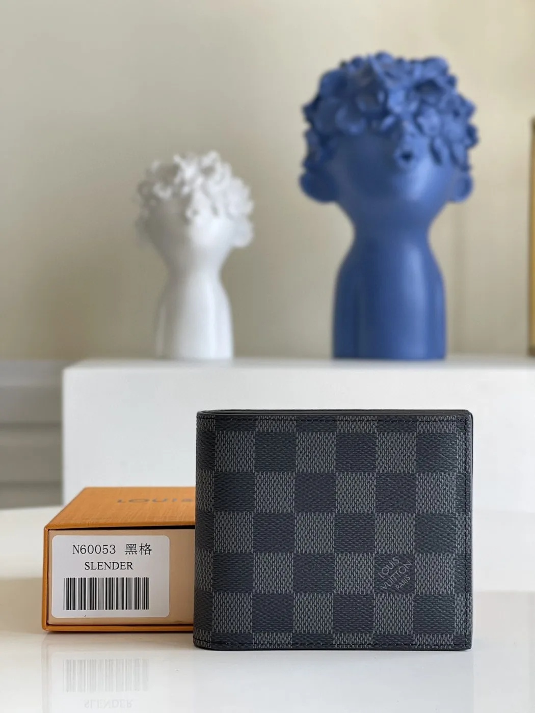 Louis Vuitton Slender Wallet Damier Graphite Stamps Canvas - Image 9