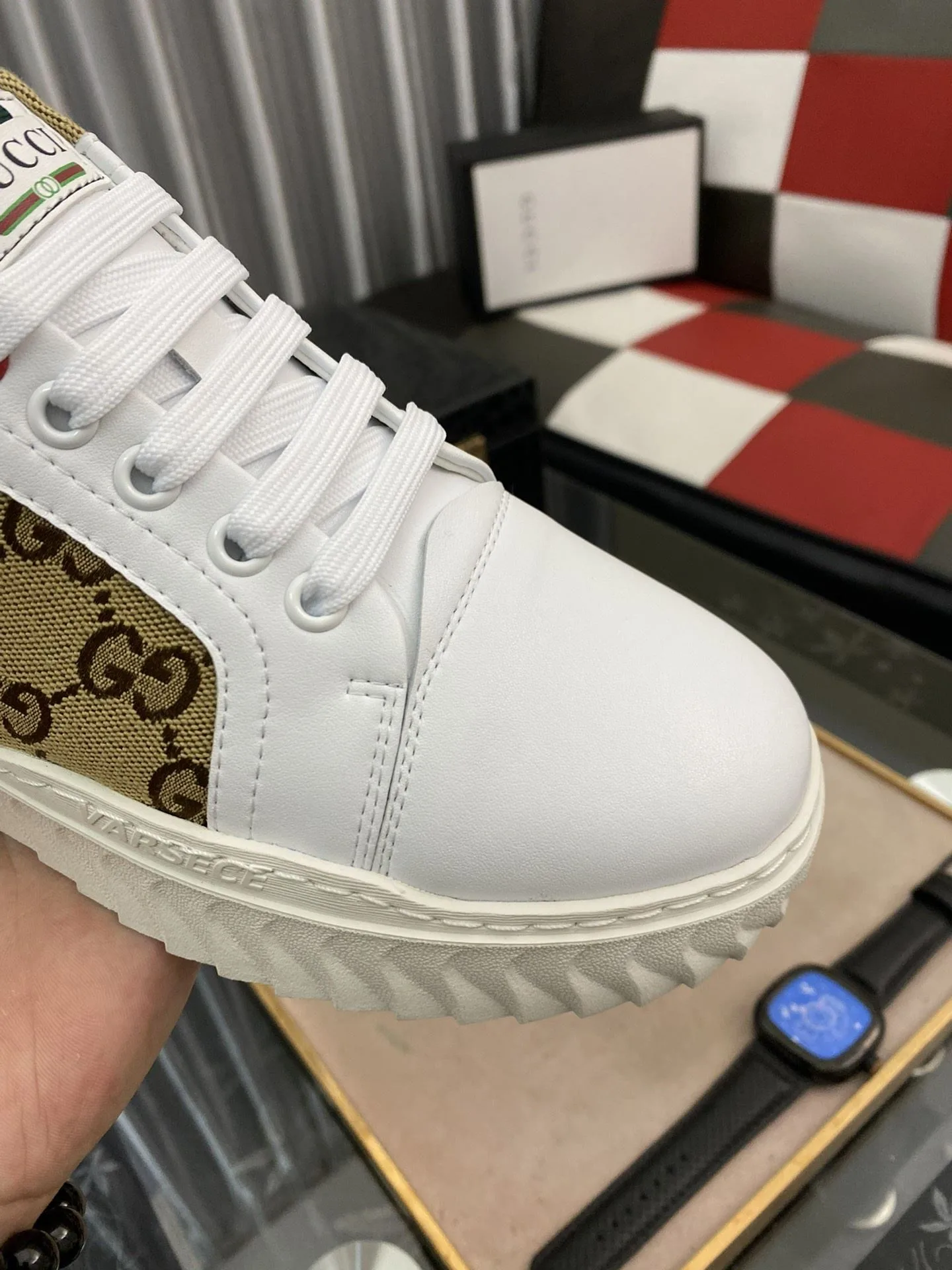 Gucci Men’s GG Ace Sneaker Yellow And White - Image 7
