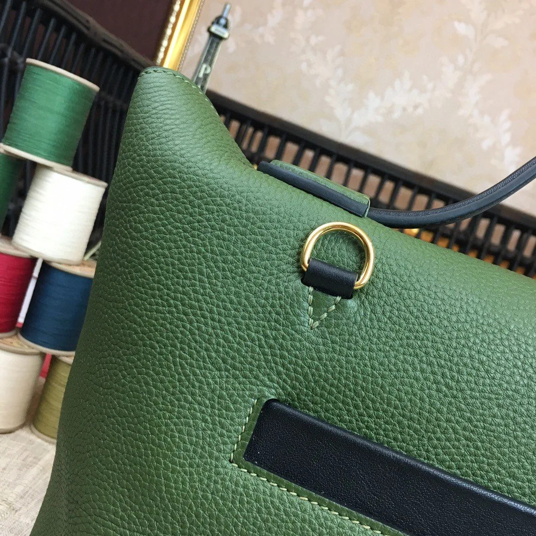 Hermes Clemence Swift Green Gold Toned Hardware - Image 3