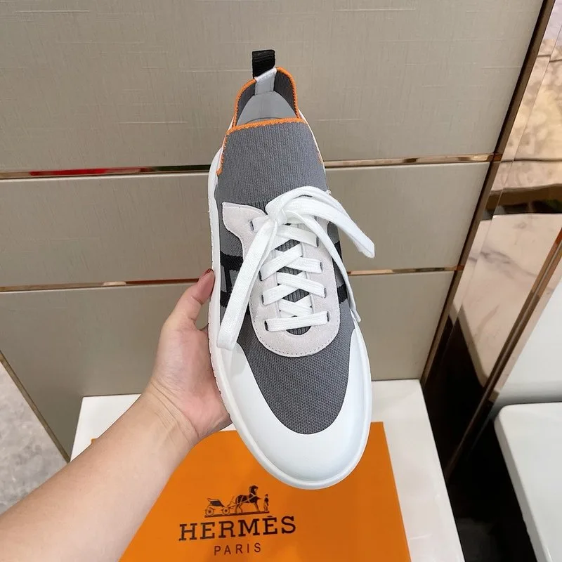 Hermes Depart Sneakers Grey/ White - Image 9