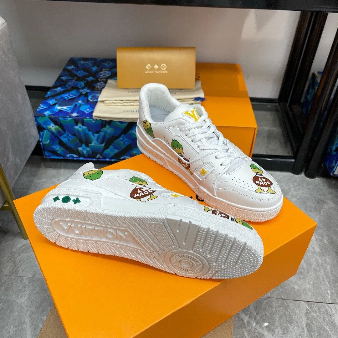 Louis Vuitton Trainer Sneaker White Nigo/Virgil Abloh LV 1A9JC5 - Image 7