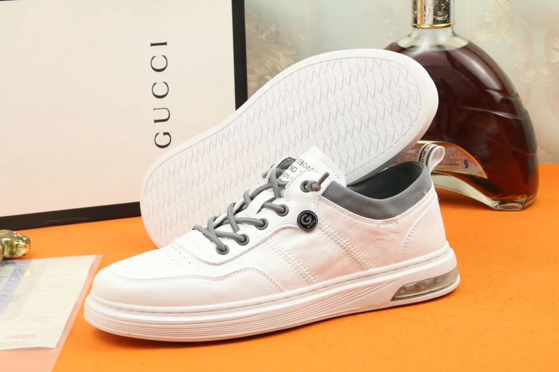 Jieshou x Gucci Men’s Sneakers Breathable Spring Autumn Winter White And Gray - Image 9