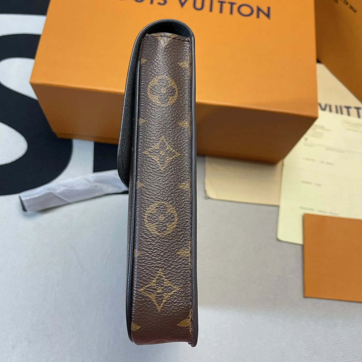 Louis Vuitton S Lock A4 Pouch Monogram Macassar Canvas - Image 2