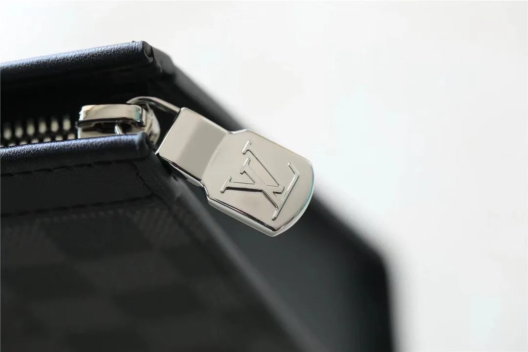 Louis Vuitton Pochette Voyage MM Damier Graphite Stamps Canvas - Image 3