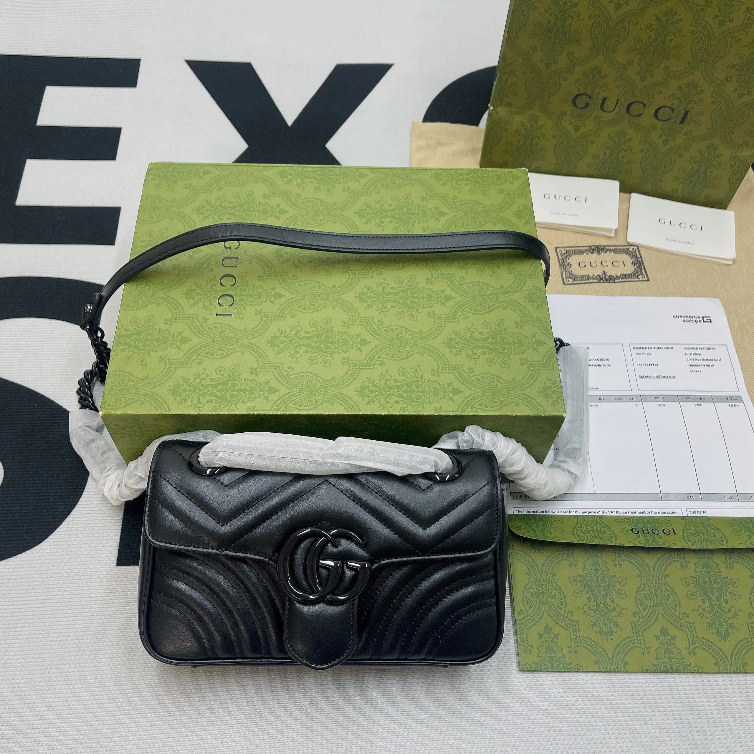 Gucci Marmont Matelassé Mini Bag White / GG - Image 12