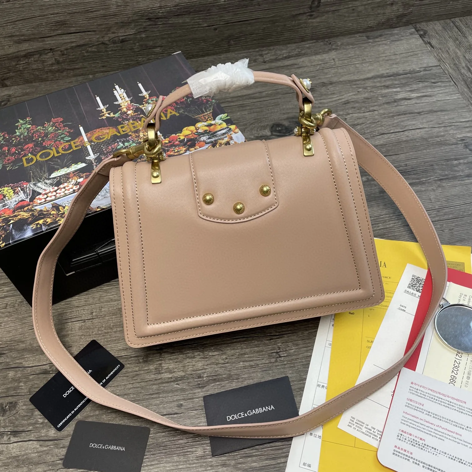 Dolce & Gabbana DG Girls Bag In Quilted Nappa Beige / - Image 5