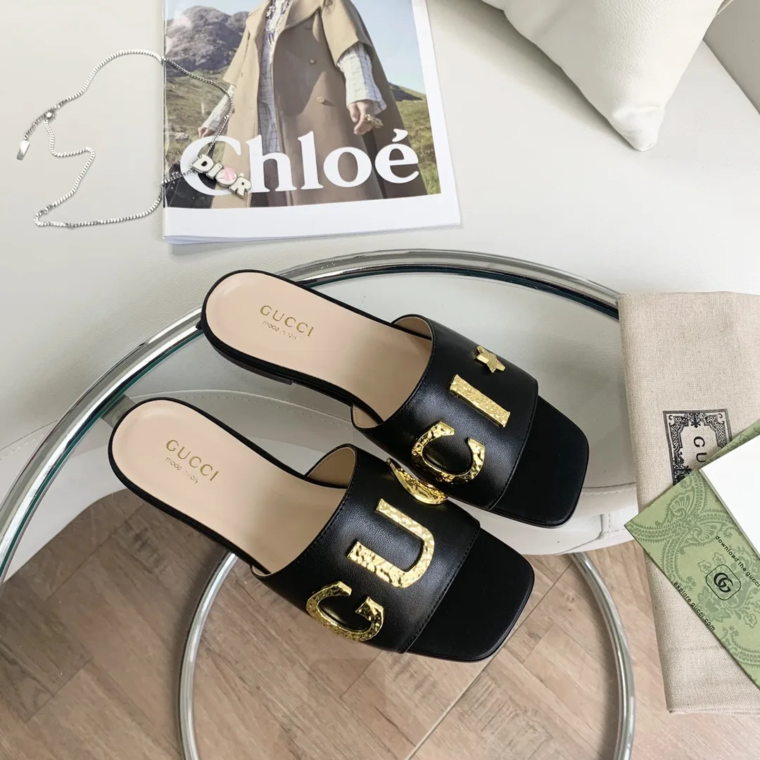Gucci Women’s ‘Gucci’ Slide Black - Image 3