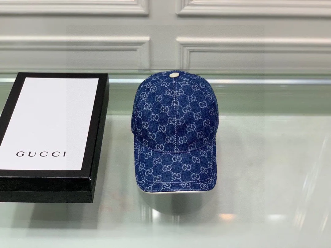 Alternative view of Gucci Denim Baseball Hat Blue GG