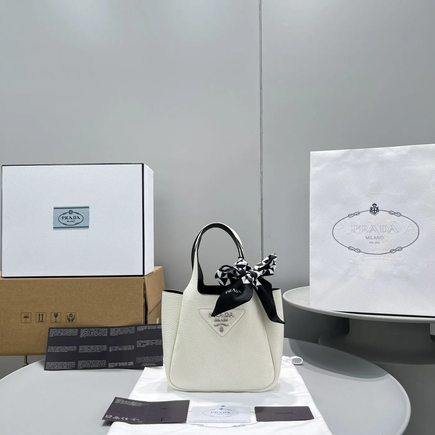 Alternative view of Prada Mini Tote White