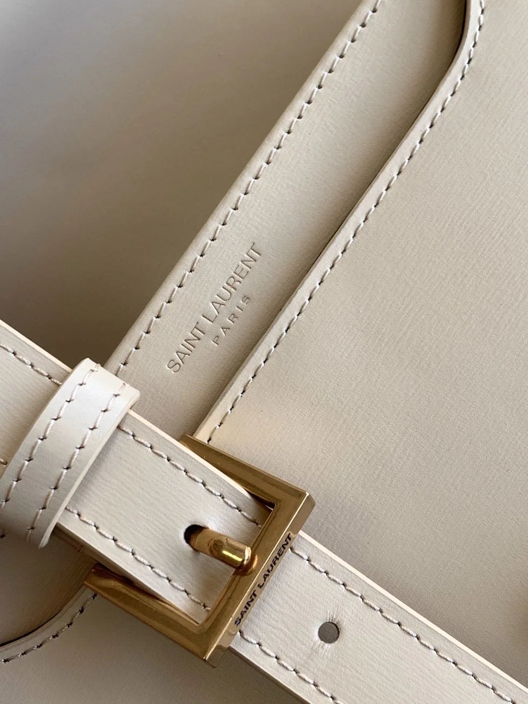 Saint Laurent Solferino Small Satchel Bag Beige In Box With Gold Hardware / YSl - Image 3