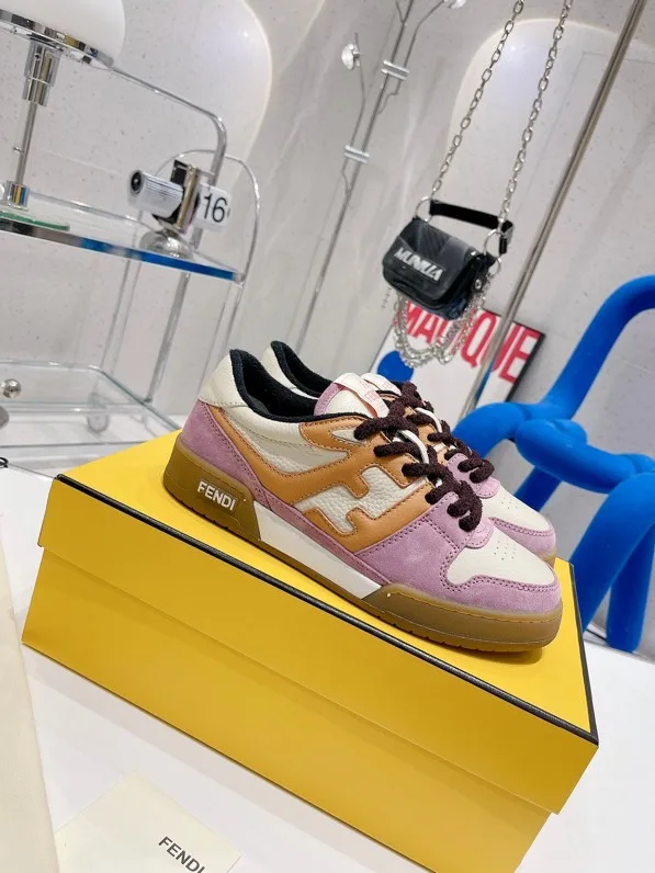 Fendi Match Pink Low Tops 8E8252AI1NF1H1C - Image 3