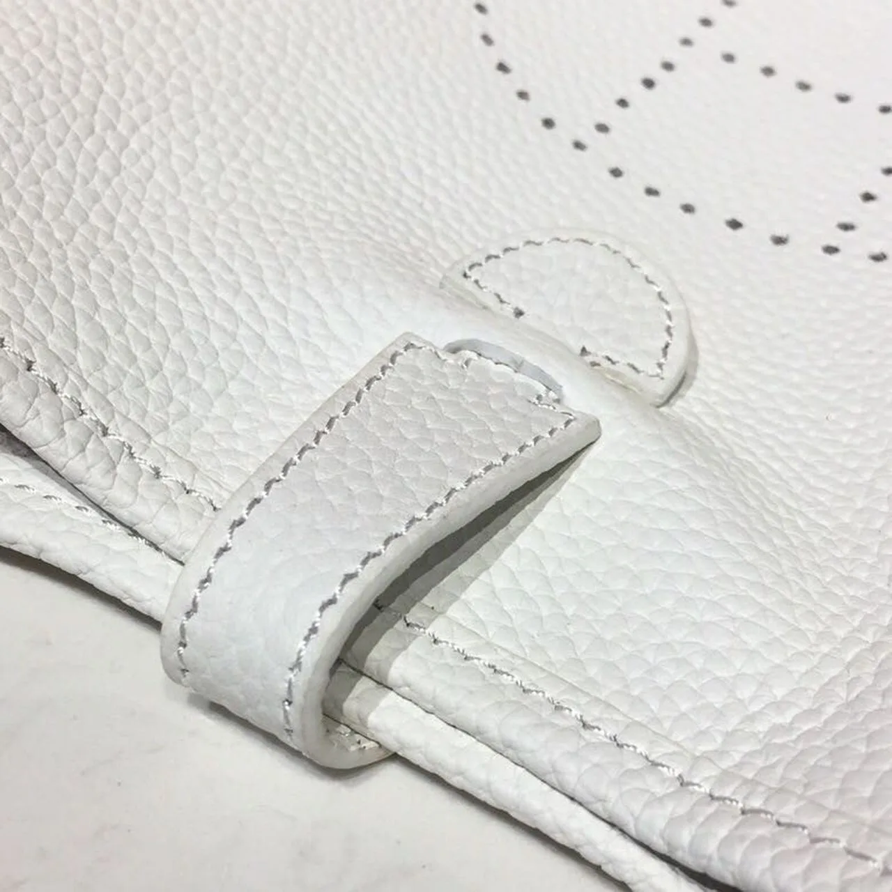 Hermes Evelyne II TPM Bag White Silver Toned Hardware / - Image 7