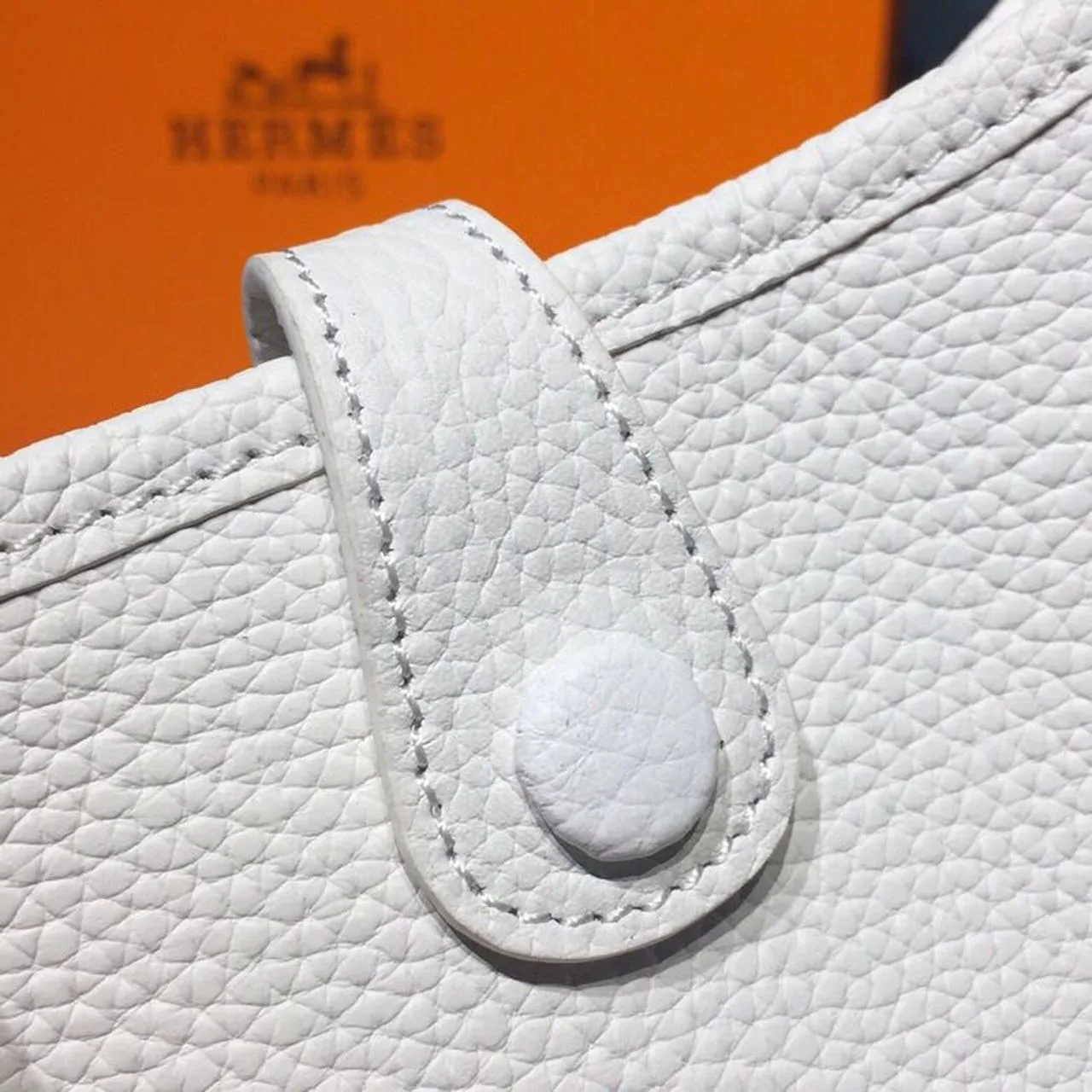 Hermes Evelyne II TPM Bag White Silver Toned Hardware / - Image 10