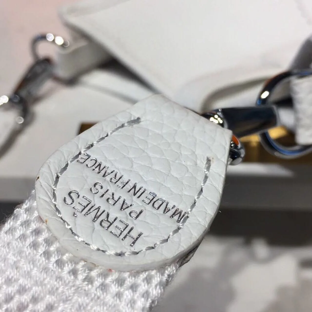 Hermes Evelyne II TPM Bag White Silver Toned Hardware / - Image 14