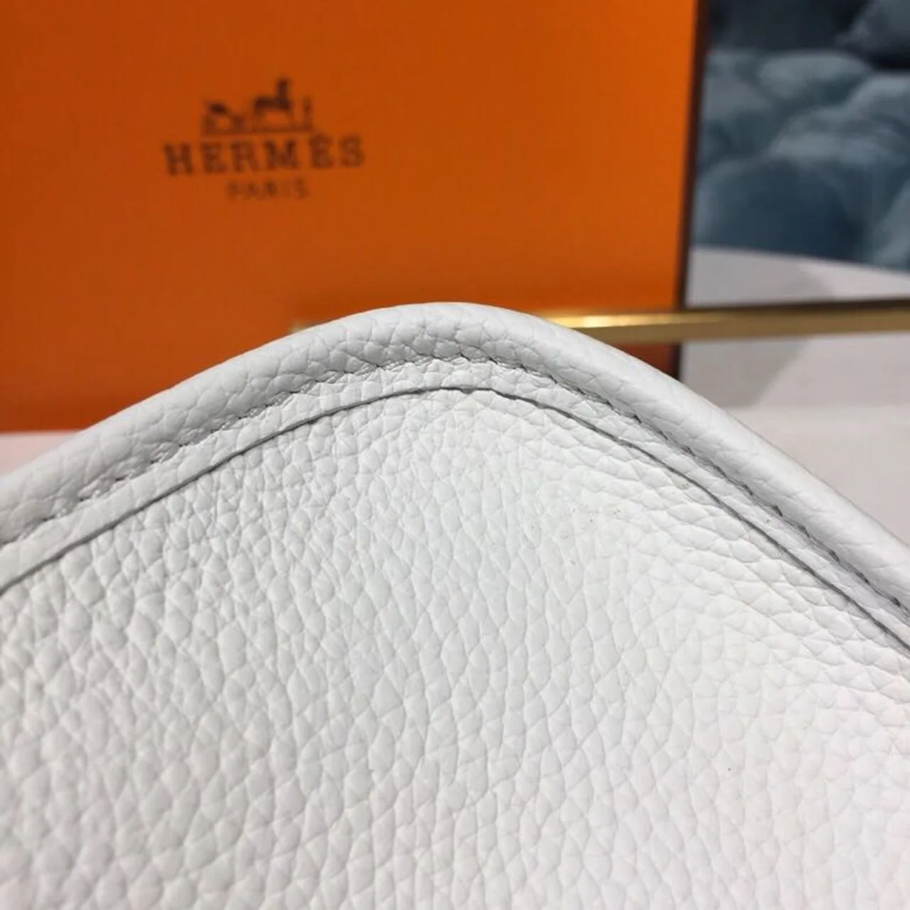 Hermes Evelyne II TPM Bag White Silver Toned Hardware / - Image 12