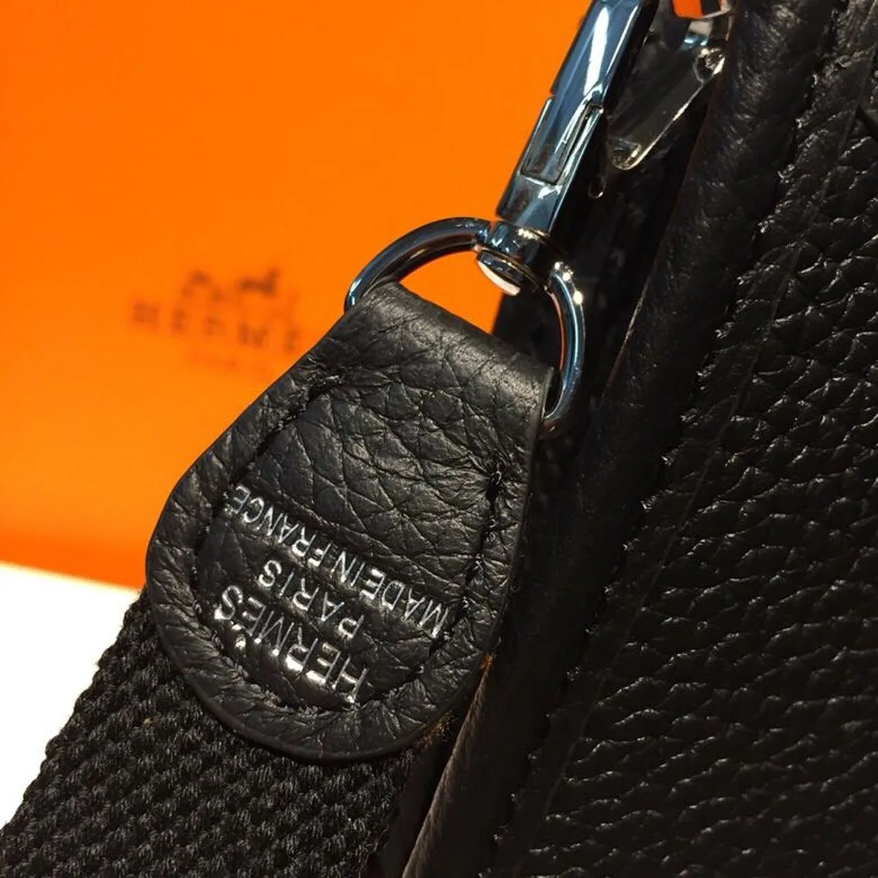 Hermes Evelyne II TPM Bag Black Silver Toned Hardware / - Image 11