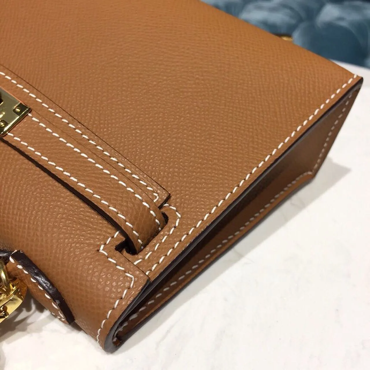 Hermes Mini Kelly Gold Gold Toned Hardware / - Image 7
