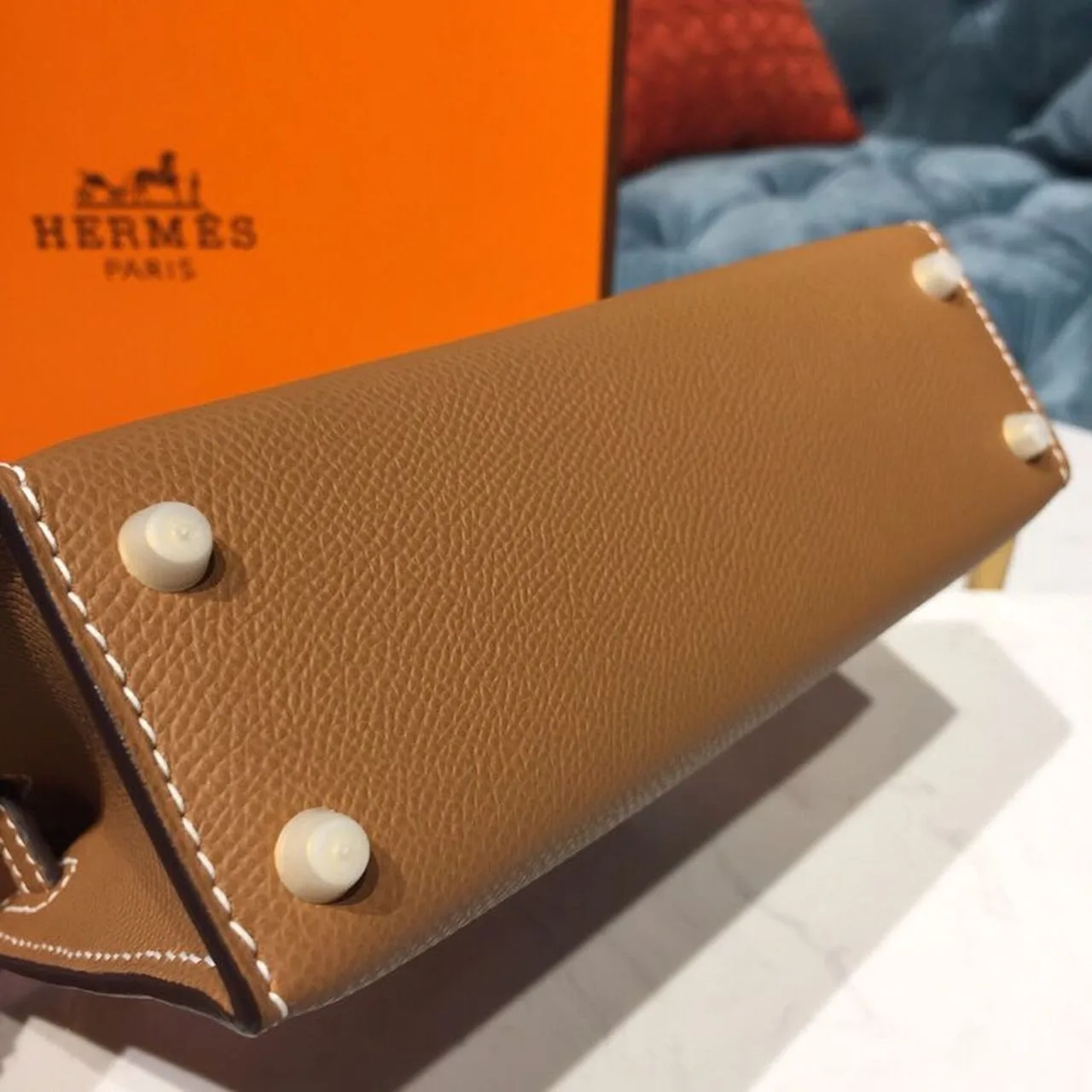 Hermes Mini Kelly Gold Gold Toned Hardware / - Image 6