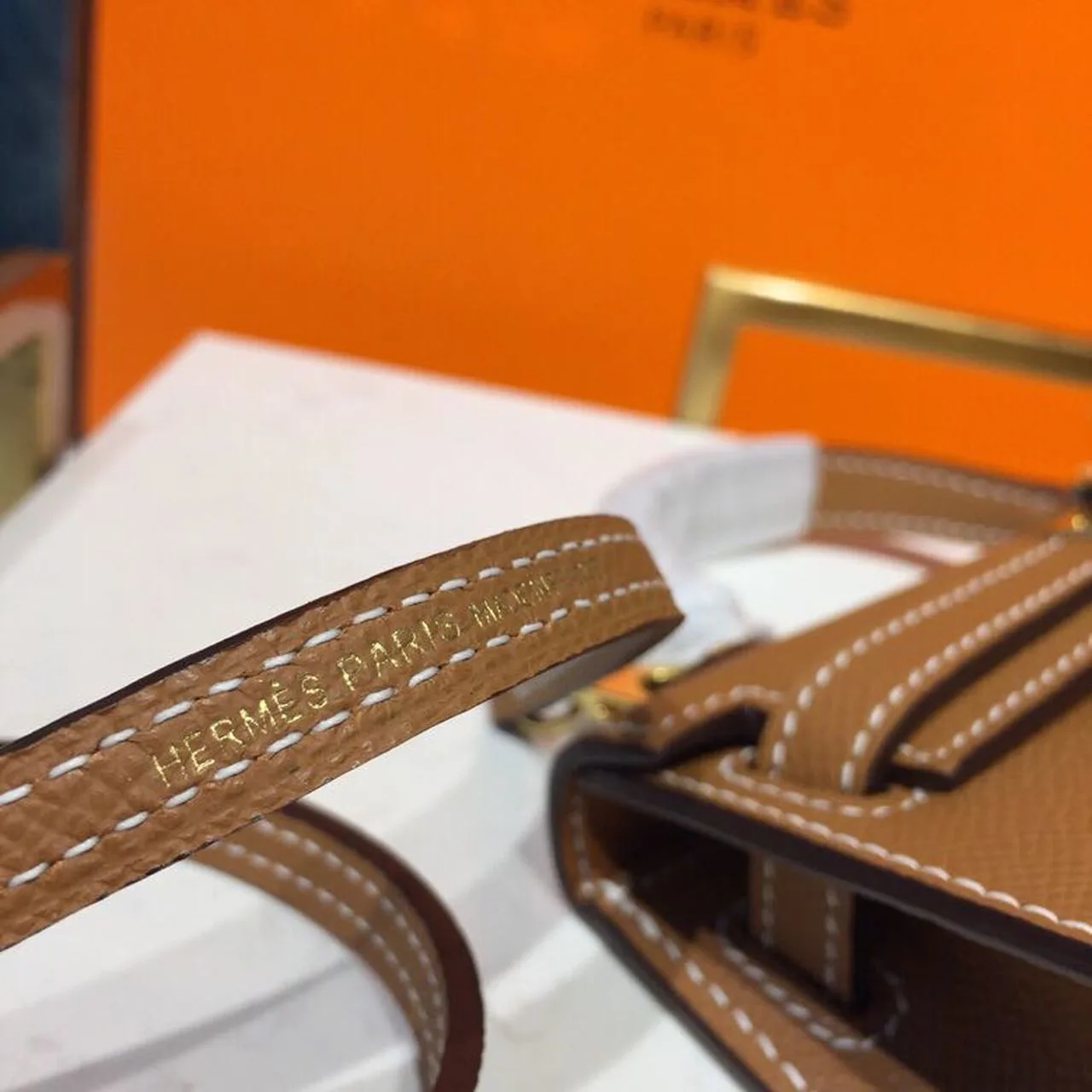 Hermes Mini Kelly Gold Gold Toned Hardware / - Image 9