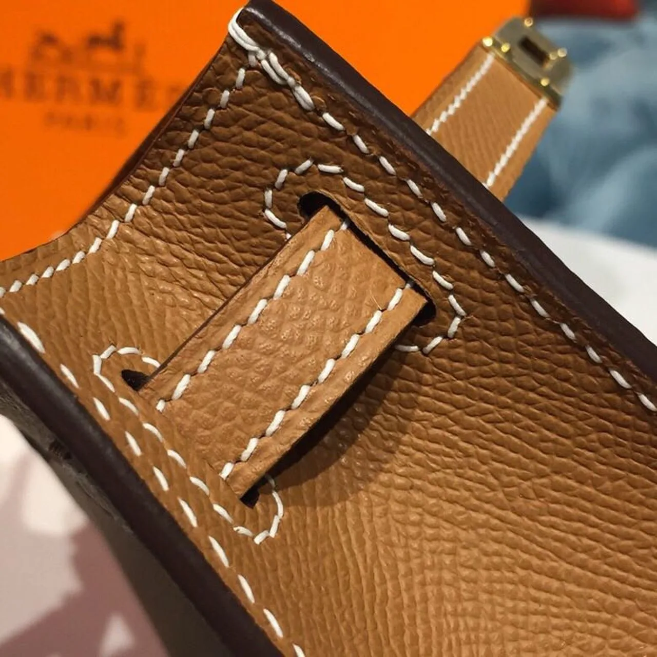 Hermes Mini Kelly Gold Gold Toned Hardware / - Image 12