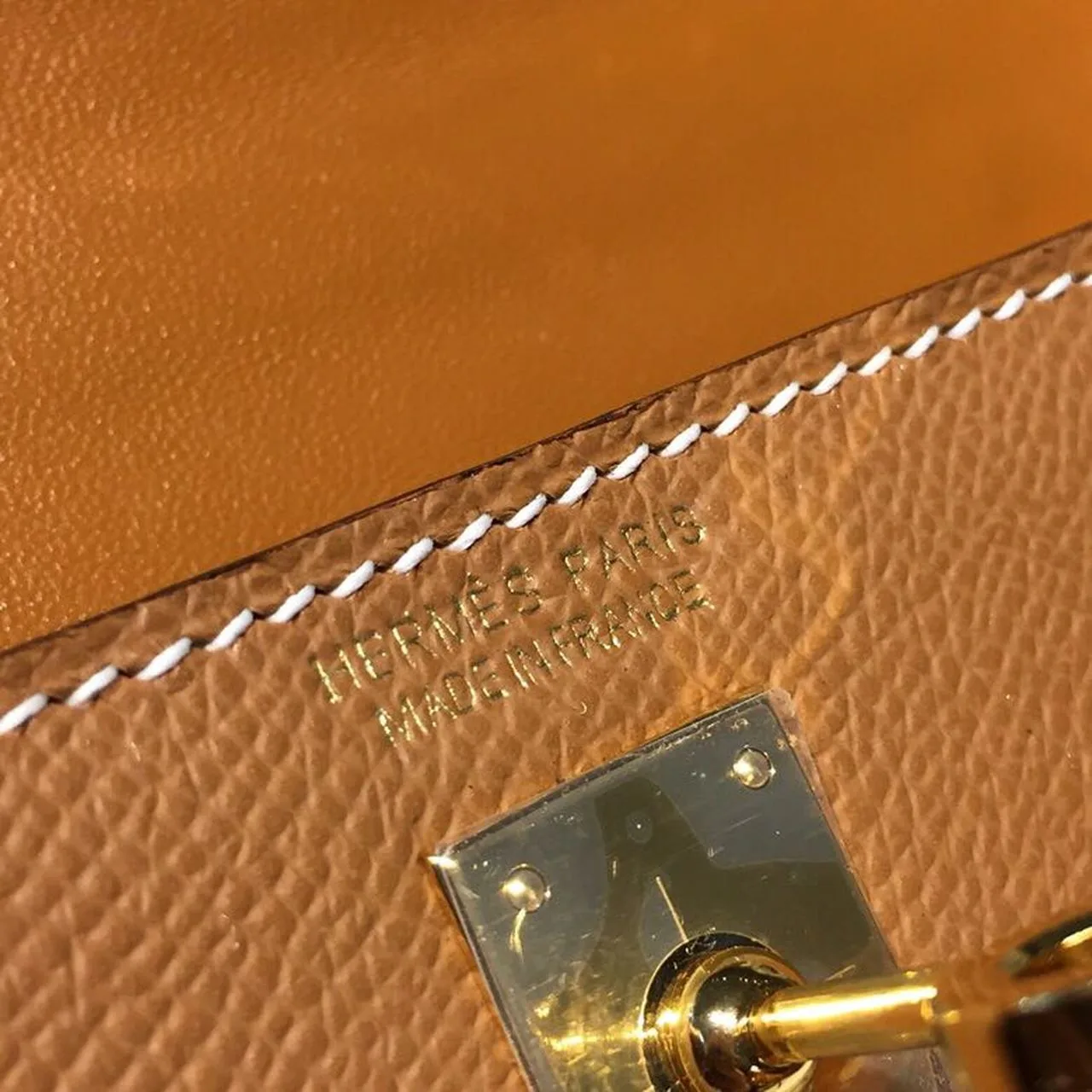 Hermes Mini Kelly Gold Gold Toned Hardware / - Image 14