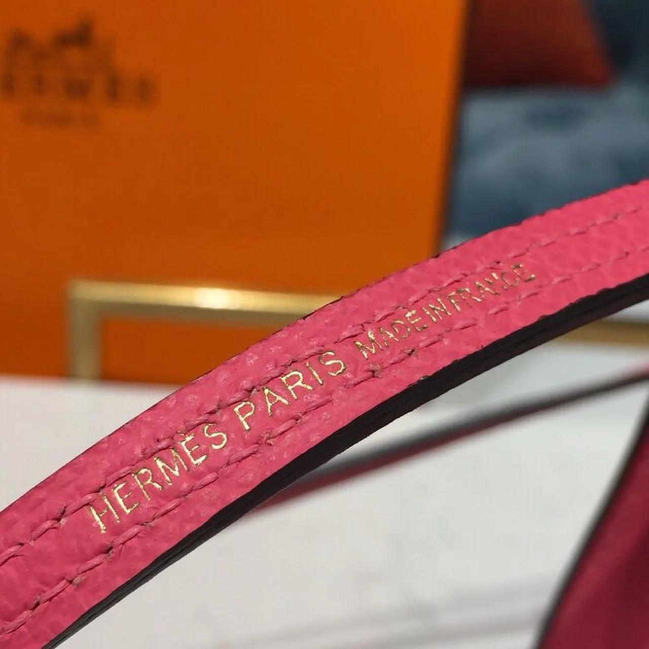 Hermes Mini Kelly Rose Tyrien Gold Toned Hardware / - Image 13