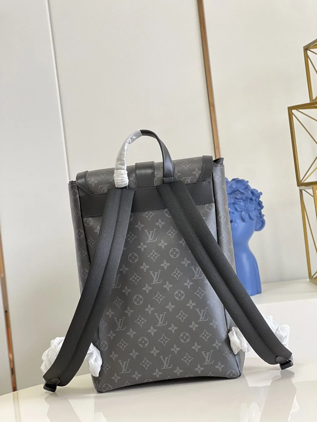 Louis Vuitton Saumur Backpack Monogram Eclipse Canvas - Image 4