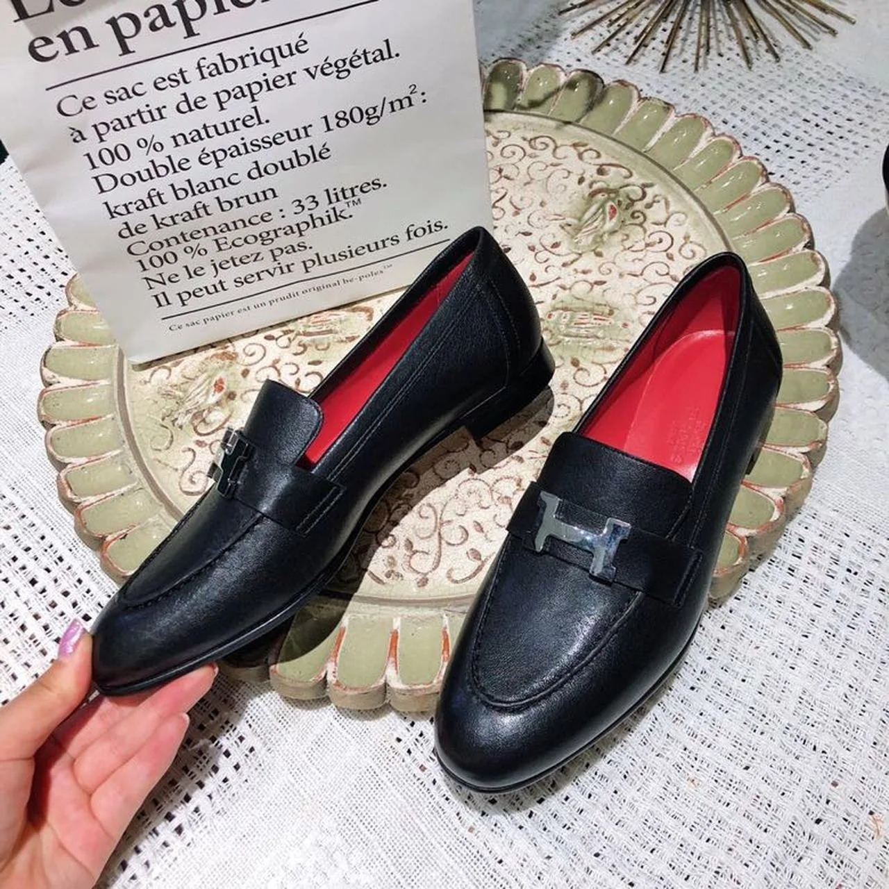 Hermes Dalhia Loafers Black - Image 3