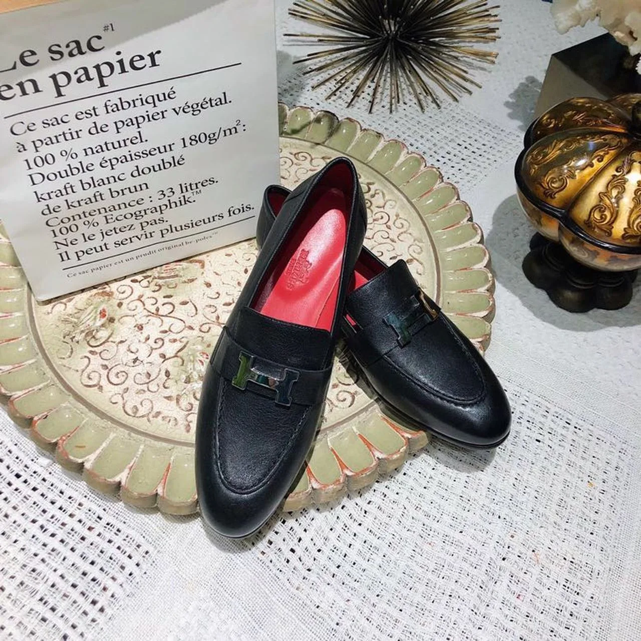 Hermes Dalhia Loafers Black - Image 7