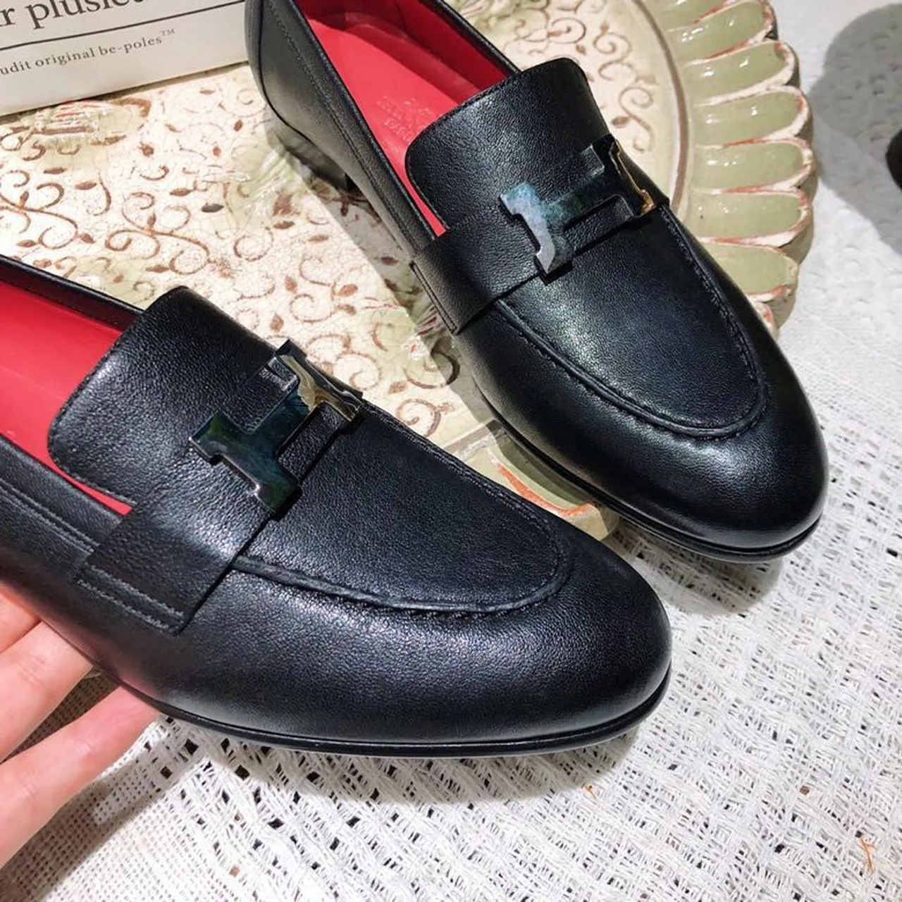Hermes Dalhia Loafers Black - Image 8