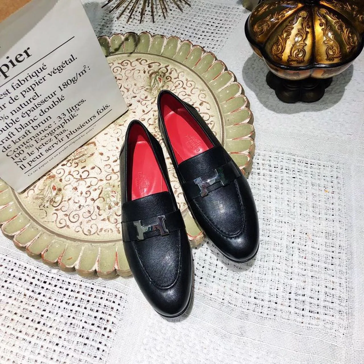 Hermes Dalhia Loafers Black - Image 5