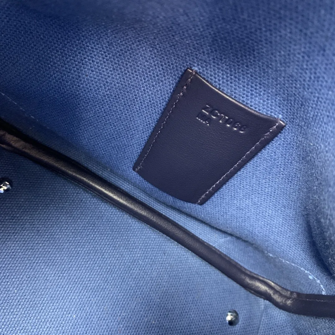 Hermes Birkin Cargo 35 Top Handle Bag / Blue Silver Hardware - Image 4
