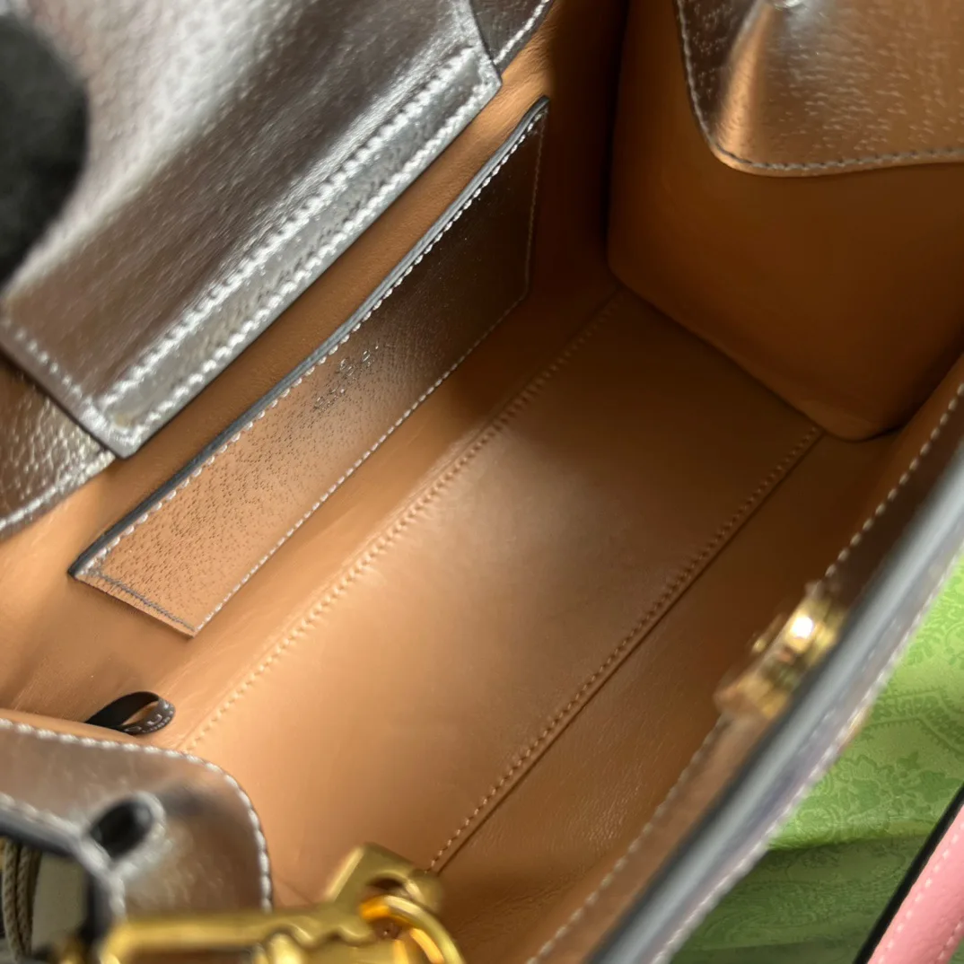Gucci Diana Mini Tote Bag Silver - Image 7