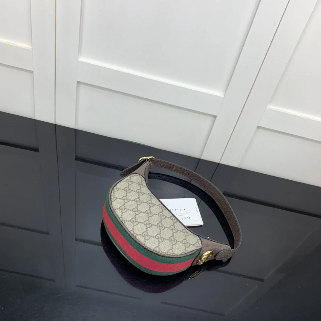 Gucci Ophidia GG Mini Bag Beige And Dusty Grey GG Supreme Canvas / - Image 3