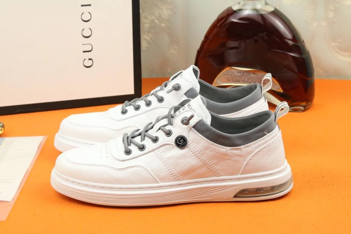 Jieshou x Gucci Men’s Sneakers Breathable Spring Autumn Winter White And Gray - Image 7