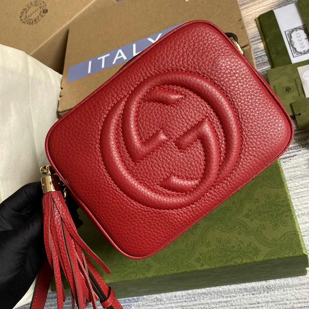 Gucci Soho Small Disco Bag Red - Image 3