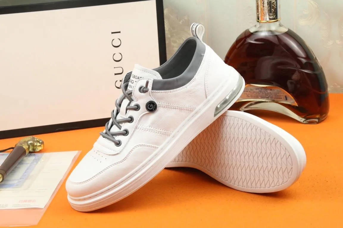 Jieshou x Gucci Men’s Sneakers Breathable Spring Autumn Winter White And Gray - Image 5