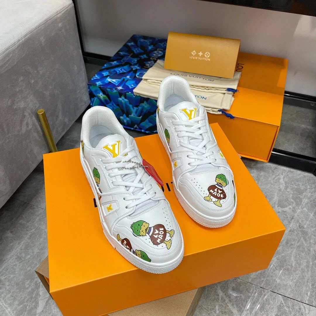Louis Vuitton Trainer Sneaker White Nigo/Virgil Abloh LV 1A9JC5 - Image 8
