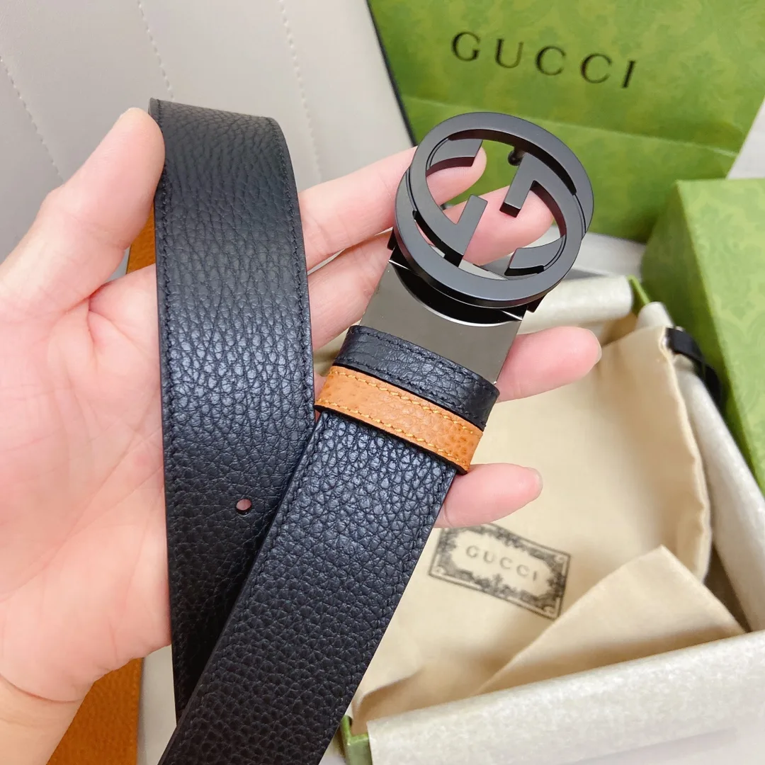 Gucci GG Marmont Reversible Belt in Black - Image 7